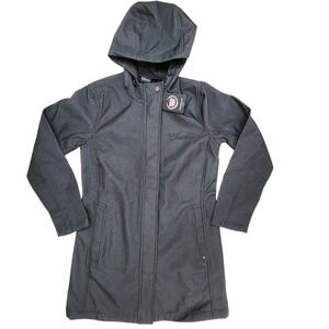 Cadillac Collection North End Women Small Gray Hooded Softshell Parka Jacket NWT